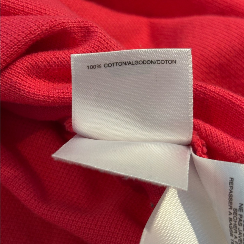 Pappagallo Bright Pink Polo Dress Sleeveless Large Cotton Golf Tennis - Picture 5 of 7